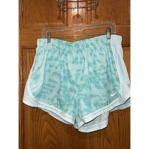 Nike Dri Fit Printed Tempo Running Shorts Lined Teal Tint/White Women’s Size 1x